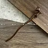 Novo Grampo de Cabelo Dourado de Sândalo Estilo Chinês Grampo de Cabelo Gatinho Fofo Acessório de Cabeça Antigo para Mulheres Cheongsam Hanfu