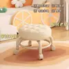 Taburete con Ruedas Giratorias para Uso Doméstico, Taburete Bajo con Ruedas, Taburete Infantil, Silla Pequeña con Ruedas, Taburete Redondo Móvil, Taburete para Sofá de Sala de Estar