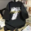 Camiseta de Manga Curta Masculina Verão Tendência Solta Manga Cinco Quartos 2025 Novo Celebridade da Internet Tendência Ins Top Simples Estampado