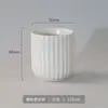 Taza de Cerámica con Patrón Vertical Transfronterizo Vela de Aromaterapia Personalizada Recipiente Simple Moderno para Manualidades Caseras Taza para Velas Taza Vacía