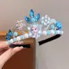Nueva Tiara de Corona de Princesa Dibujos Animados Infantiles Diadema de Cristal Diadema para Niñas Regalo de Cumpleaños para Niñas Corona Atmosférica