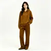 Conjunto de Sudadera con Cremallera Estilo Europeo y Americano para Mujer de Comercio Exterior Amazon, Conjunto de Sudadera con Cremallera de Felpa Estilo Coreano + Pantalones de Pierna Ancha