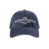 Gorra de Béisbol de Mezclilla Lavada Estilo Americano con Bordado de Letras para Mujer, Ala Ancha, Adelgazante, Ampliada y Profundizada, Gorra tipo Pico con Protección Solar