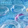 Flotador de natación transparente de colores Ins para adultos y niños, Accesorio para fotos con purpurina, Flotador inflable para axilas para adultos y niños