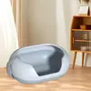 Bandeja Sanitaria tipo Cápsula Transfronteriza para Gatos, Antisalpicaduras, Inodoro Grande Semicerrado para Gatos, Cuenco de Orina para Gatos, Suministros de Plástico para Bandejas Sanitarias de Mascotas