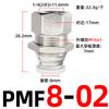 Conexão rápida reta com diafragma de rosca interna série PMF para painel pneumático 4 6 8 10 12mm painel 01 02