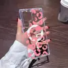 Estilo de Chica Hot Estampado de Leopardo Rosa Funda Magnética para Teléfono Galaxy S26Edge Carcasa Dura Transparente Funda Protectora Anticaída