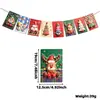 Decoraciones de Papel Navideñas de Dibujos Animados, Banderines, Adornos Colgantes, Accesorios para Fotos de Ambiente Navideño, Colgantes para Guirnaldas de Navidad