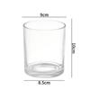 Taza de aromaterapia de vidrio transparente, taza de vela romántica, taza vacía, cubierta de pino con anillo de sello, decoración del hogar, candelabro decorativo