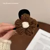 Pin de Flor de Lana para Otoño e Invierno Tamaño Mediano 2025 Nuevo Pasador Accesorios para el Cabello Tarjeta para el Cabello Pin de Tiburón para el Cabello Tocado para Recoger la Mitad del Cabello