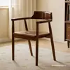 Silla de comedor nórdica de madera maciza, silla presidencial Kennedy, madera de fresno blanco, silla Hiroshima, silla de respaldo simple para restaurantes, silla para reuniones y negociaciones