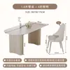 Mesa Isla Semirredonda con Placa de Roca Mesa de Comedor Integrada para el Hogar Apartamento Pequeño Moderno Sencillo Lujo Ligero Estilo Crema Francés Mesa y Silla de Comedor