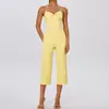 Conjunto de yoga respirável com sensação de segunda pele para mulheres, cintura alta, levanta bumbum, aperta barriga, para Pilates, corrida, esportes, conjunto de roupa fitness wide leg