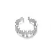 Anillo Abierto Ajustable con Diamantes de Circonia Color Plata 925 Chapado en Cobre, Lujo Ligero, Sensación de Alta Gama, Diseño de Nicho Anillo de Mariposa