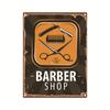 Letrero de Lata para Barbería, Hoja de Lata (Hierro Galvanizado) Letrero Colgante, Decoración para el Hogar de Tamaño Personalizado, Artesanías Transfronterizas