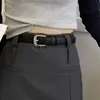 Cinturón de Piel Sintética para Mujer, Estilo Coreano, Modelo Nuevo Versátil, Cinturón de Mujer con Hebilla de Pin, Moderno Cinturón Decorativo para Jeans, Diseño Simple Estilo Ins