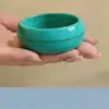 Pulsera Circular Ancha con Gradiente de Acrílico Transfronteriza Europea y Americana, Pulsera de Moda Retro Personalizada, Joyería de Gama Alta de Nicho