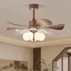 Lámpara de ventilador vintage estilo francés para comedor, nuevo modelo 2026, lámpara de araña con ventilador moderno para sala de estar y dormitorio, lámpara de ventilador de techo integrada