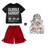 Roupas da Moda Street Dance Infantil, Looks Descolados e Estilosos para Meninas, Meninos Hip-Hop Manga Curta Fantasias de Performance Hip-Hop Street Dance Infantil para o Verão