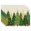 Amazon Manteles Navideños Muñeco de Nieve Árbol de Navidad Manteles Decoración de Mesa de Comedor Occidental Manteles Aislantes Fiesta Navideña