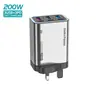 Cargador multiporta transfronterizo 3USB+3PD, adecuado para teléfonos Apple y Android, con adaptadores de corriente estándar europeo y británico