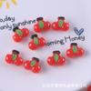 Llavero DIY de cereza tridimensional dulce, cadena para teléfono móvil, colgante de resina, accesorios de joyería, crema, pegamento, accesorios, materiales