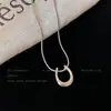 Colar com Pingente em Forma de U para Mulheres, Estilo Simples e Cool, Versátil Elegante, Corrente Clavicular, Moda Nicho Ins, Melhor Amiga, Colar Popular