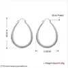 Pendientes lisos decorativos de plata de moda de eBay Amazon, pendientes creativos de Europa y Estados Unidos exagerados de comercio exterior, fabricantes al por mayor