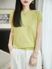 Suéter básico de punto para mujer con cuello redondo, suave y amigable con la piel, corte ajustado, versátil, color liso, top básico de manga larga