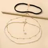 Cadena de Pierna Multinivel Transfronteriza Europea y Americana para Mujer con Borlas y Perlas Artificiales, Cadena Corporal Estilo Deseo Puro para Muslos, Suministro al por Mayor