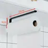 Portarrollos de Papel de Cocina sin Taladro para Debajo del Gabinete Estante Colgante para Rollos de Papel Estante de Almacenamiento Papel Absorbente de Aceite Estante de Almacenamiento para Film Transparente