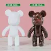 Oso fluido blanco en bruto diy hecho a mano red popular oso violento fluido adornos tienda hecha a mano puesto de mercado comercio exterior suministro al por mayor