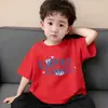 Camiseta de Manga Curta Masculina Verão 2026 Top Estampado Infantil Estilo Coreano Bonito Solto Algodão Gola Redonda Camiseta Básica