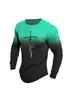 Comercio exterior transfronterizo nuevo estilo callejero para hombre letras degradadas impresión digital 3D moda cuello redondo manga larga estampado