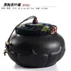 Pote de Chá Cerâmica Preta Pote Selado Conjunto de Chá Kung Fu Acessórios para Cerimônia do Chá Pote Despertar do Chá Pote Pequeno de Chá Pote de Armazenamento Estilo Japonês