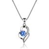 Coreano estilo nupcial gota de água terno criativo transfronteiriço desejo cor diamante brilhante zircão casamento coração colar europeu e americano novo