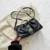 Bolso de Mano de Perlas Plisado de Moda Estilo Occidental 2025 Primavera Nuevo Combinable Ins Texturizado Hombro Bandolera Bolso Cuadrado Pequeño