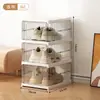 Caixa de Sapato Transparente Personalizável à Prova de Poeira com Abertura Lateral Magnética para Basquete Estante de Sapatos com Tampa de Armazenamento Grande Caixa de Sapato de Armazenamento em Acrílico