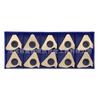 Soporte de Herramienta de Torneado CNC Junta Hoja de Rosca Triangular en Forma de Durazno Almohadilla de Cuchillo de Aleación Mt1603/Mw0804/Mv/Md/Mc