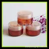Frasco de creme PS marrom de 15ml frasco para creme para os olhos frasco de cosméticos frasco para máscara de bolhas frasco de creme de 15g caixa redonda para pomada