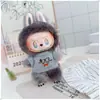 Colgante Labubu de 17 cm Ropa Gato t Traje Primera, Segunda y Tercera Generación Ropa de Muñeca Labubu Ropa de Muñeca