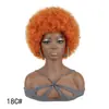 Peluca afro rizada y esponjosa para microondas africana, peluca afro corta de comercio exterior, peluca afro
