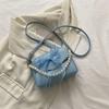 Bolso Pequeño de Cadena de Perlas para Mujer 2022 Nuevo Moda Casual Textura Lazo Hombro Bandolera