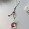 Cura Peixe Doce Fofo Presente para Estudante Pingente Corrente de Celular Pingente de Carro Enfeites para Pendurar na Mochila Fivela de Corrente para Pendurar Goo Ben
