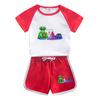 Roupas Infantis Banban Garden para Meninos e Meninas Conjunto Infantil Verão Novo Roupas de Bebê Shorts de Manga Curta Infantil Conjunto de Duas Peças Fino