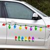 RFM029 Bombilla de luz navideña calcomanía para coche rejilla de panal magnética calcomanía reflectante decoración navideña calcomanía para refrigerador puerta de garaje