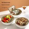Bandeja de Frutas Dupla Camada Fasola para Uso Doméstico, Bandeja de Exibição de Lanches para Sala de Estar, Bandeja para Quebrar Sementes para Pessoas Preguiçosas, Bandeja de Frutas Secas para Mesa de Centro