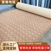 Tapete de chão jacquard retrô na cor camelo, carpete espesso de alta densidade para sala de estar e uso comercial, carpete jacquard resistente ao desgaste e antiderrapante