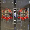 Guirnalda de Lazo Festival de Primavera Año de la Oveja Pegatina para Ventana Decoración de Año Nuevo Calcomanía para Ventana 2027 Escaparate Pegatina Estática para Vidrio