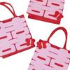 Lembrancinhas de Casamento, Bolsa de Feltro para Banquete de 100 Dias com a Palavra "Feliz", Borboleta, Bolsa de Mão para Presente de Casamento da Madrinha, Bolsa Feita à Mão para Madrinha